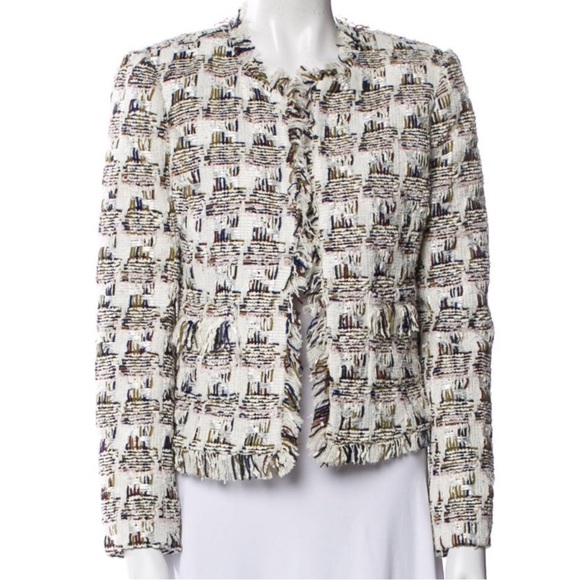 L'Agence Angelina Ivory Tweed Jacket NWT - Picture 7 of 10